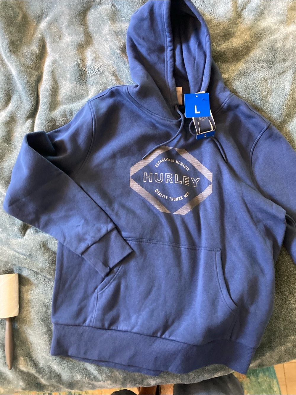Hurley Navy Blue Graphic Pullover Hoodie